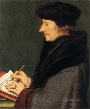  hans - Retrato de Erasmo de Rotterdam escribiendo el Renacimiento Hans Holbein el Joven
